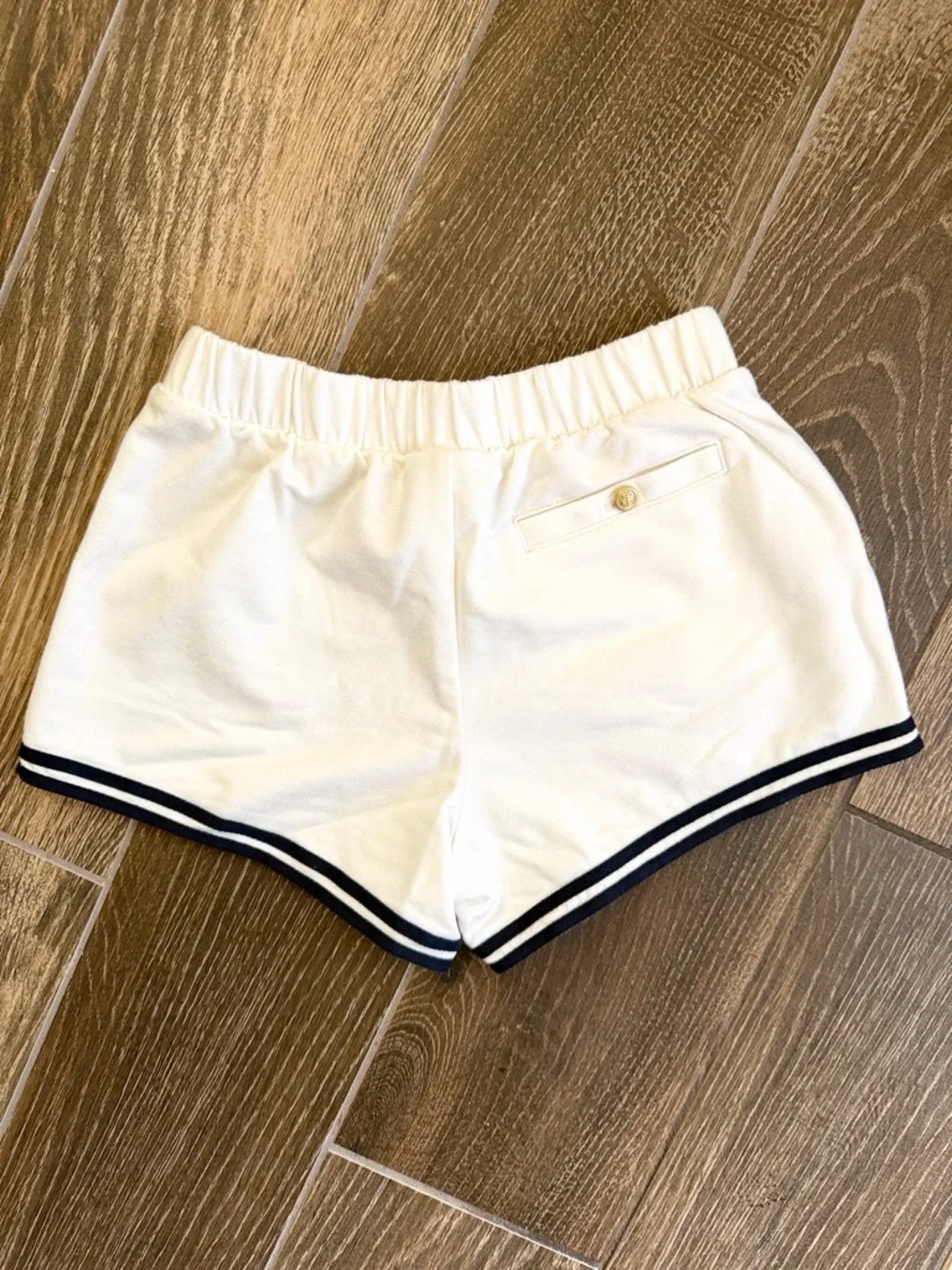 J.Crew Girls’ Navy French Terry Lady Jacket/Sailor White Pull-On Terry Short—6